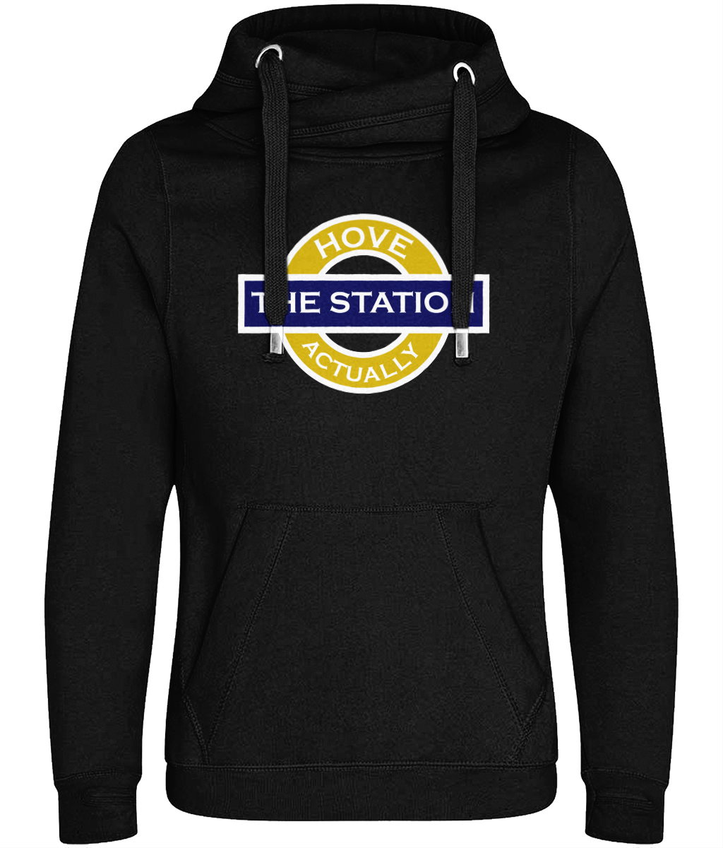 The Station Pub - Cross Neck Hoodie - Chest Logo