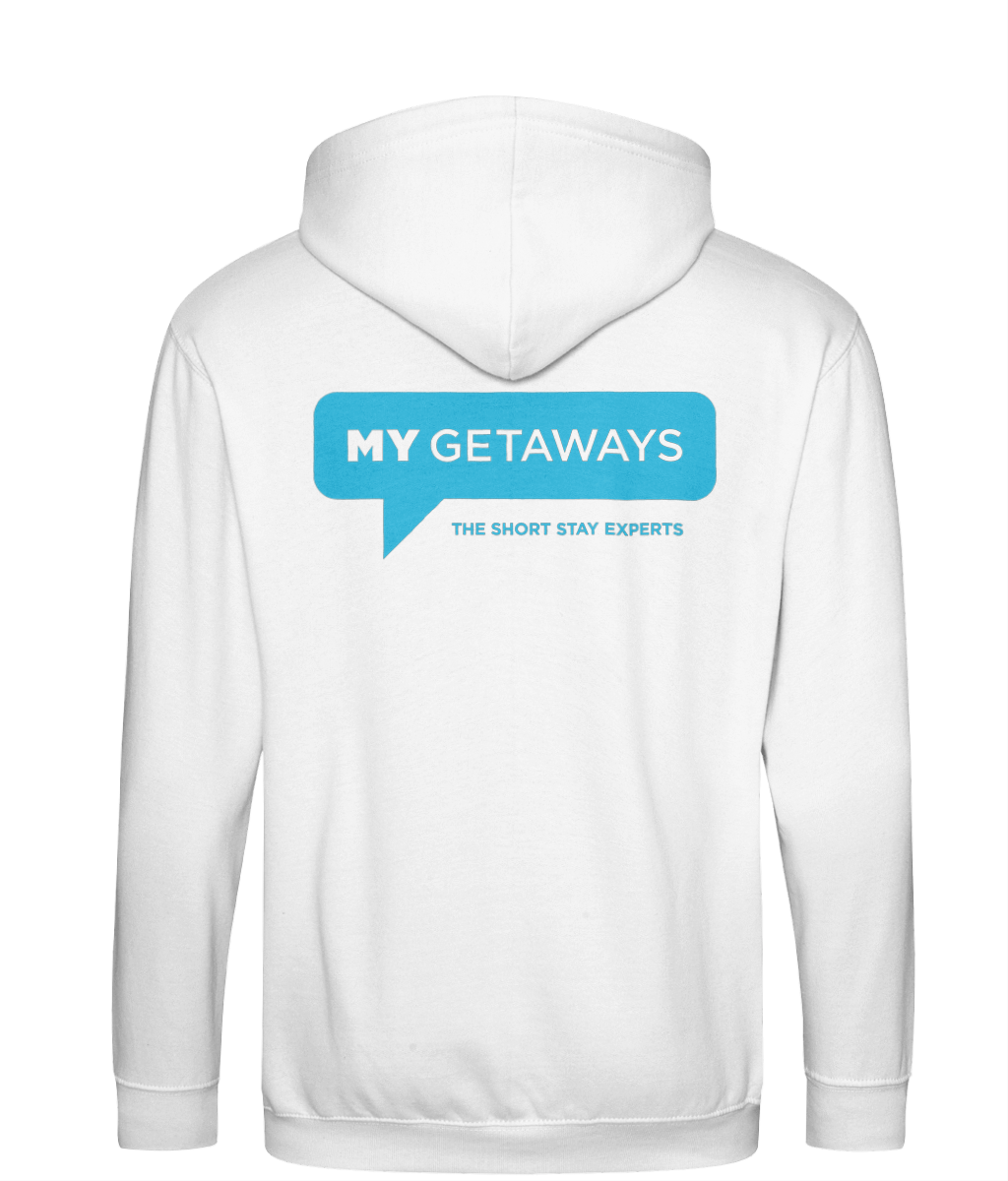 My Getaways - White Zip Up Hoodie