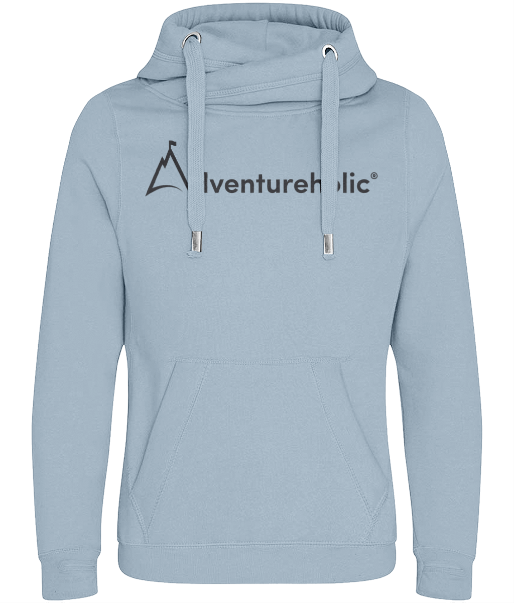 Adventureholic Cross Neck Unisex Hoodie - Dark Print