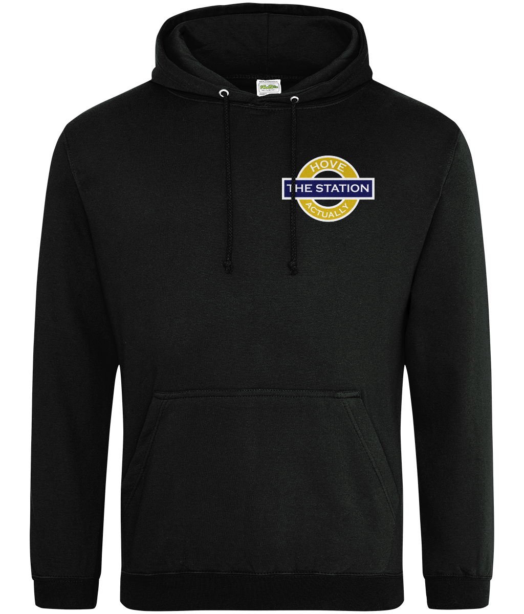The Station Pub - College Hoodie - Front Left Breast