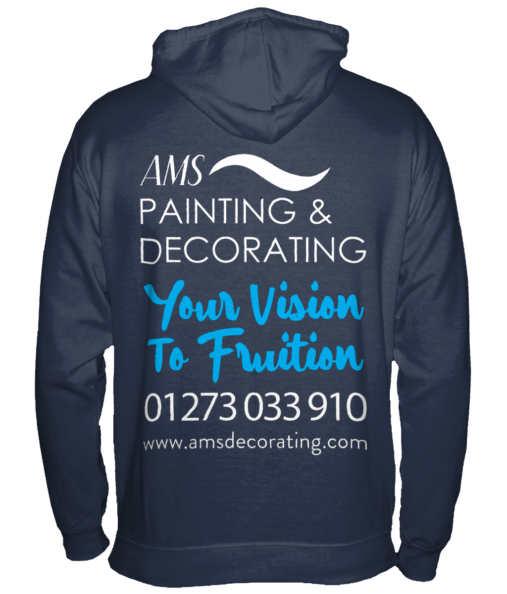 Lanton Navy Hoodie - co branded with AMS on reverse