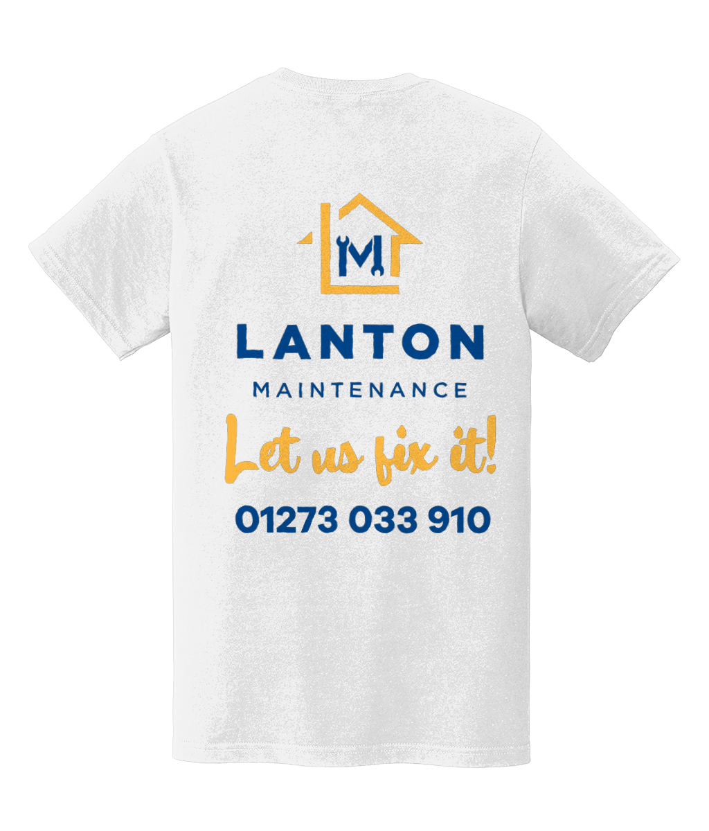 Lanton White Teeshirt - co branded with Lanton on reverse