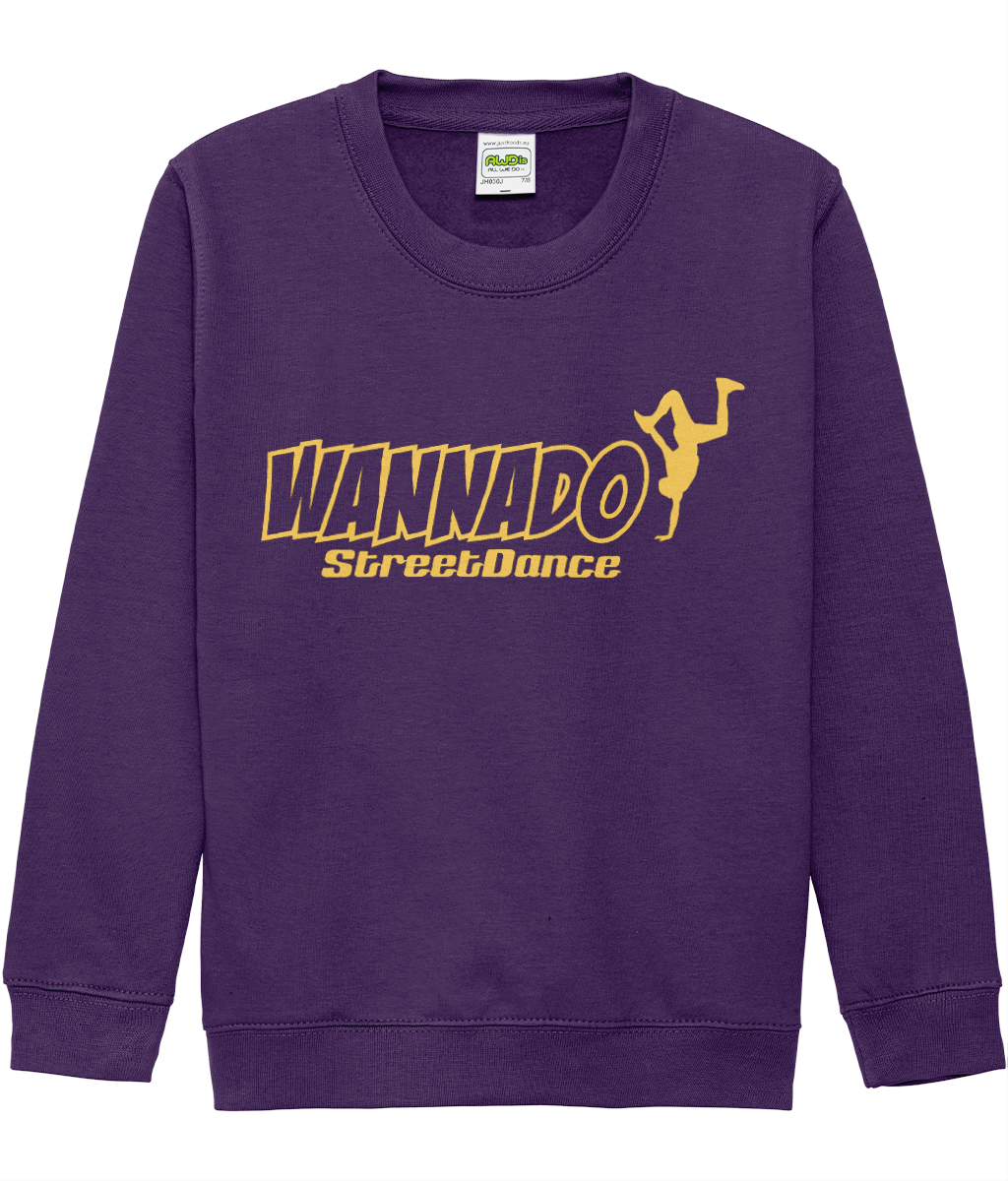 Wannado Street Dance Kids Sweat Shirt - Yellow Print