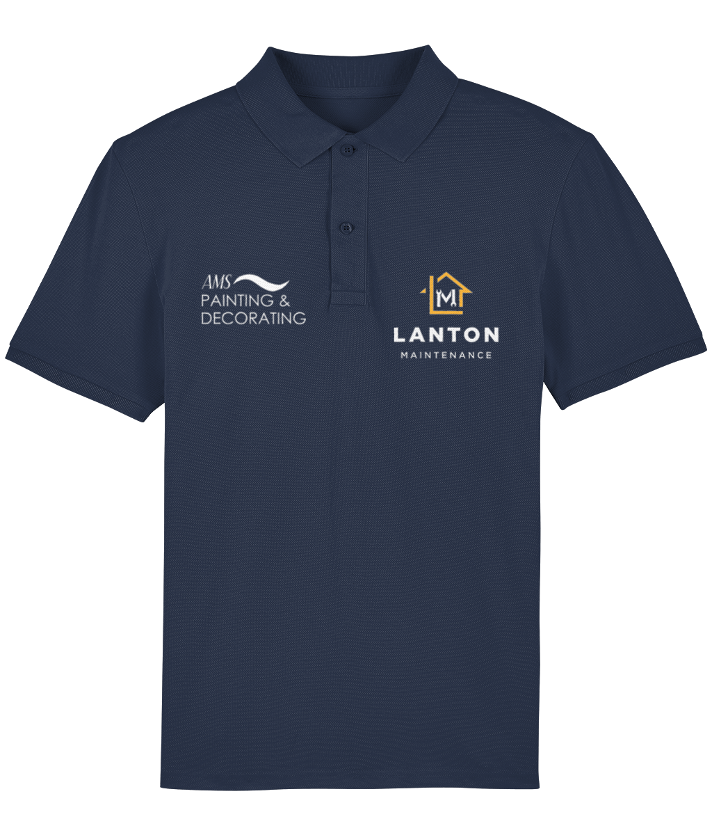 Lanton Navy Poloshirt - co branded with Lanton on reverse