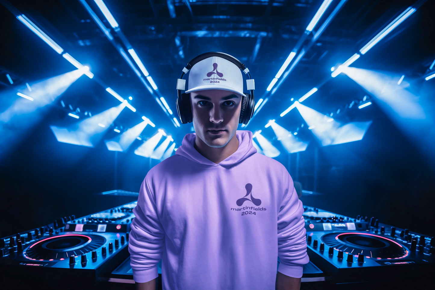 Martinfields 2024 - Cross Neck Luxury Hoodie - Purple print