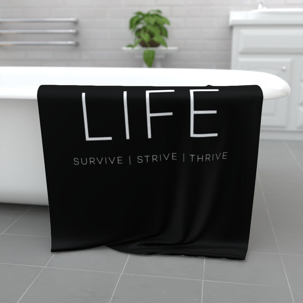 VS Life - Black Portrait Towel