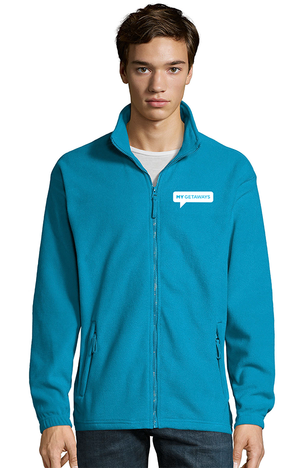 My Getaways - Aqua Zip Up Fleece Jacket