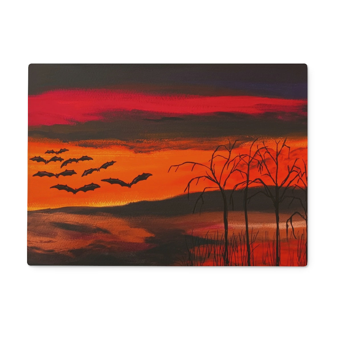 Flying Home Glass Chopping Board