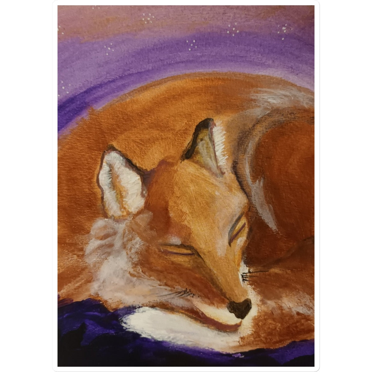 Sleepy Fox Sticker