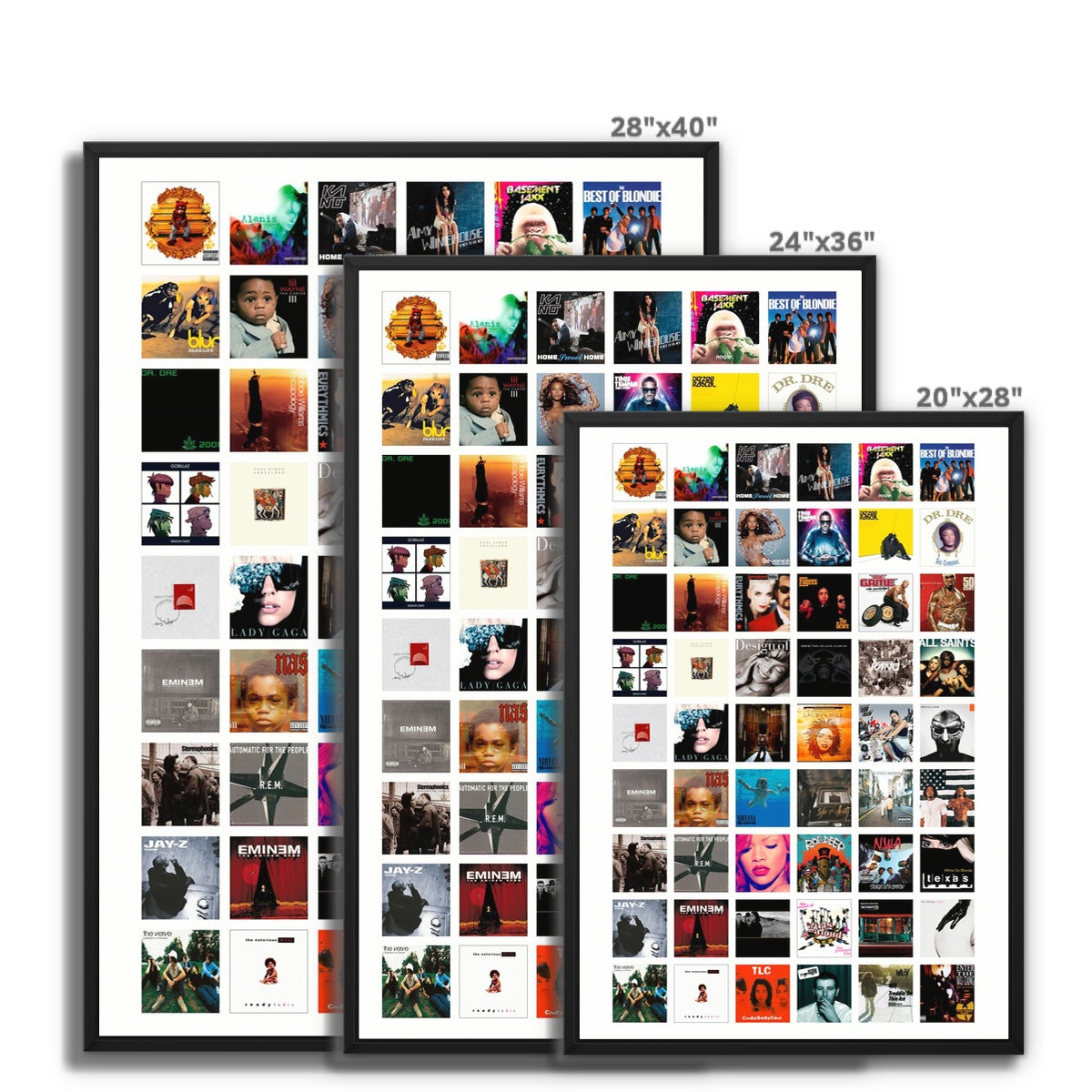 Dempsters Blue Blocks Framed Canvas