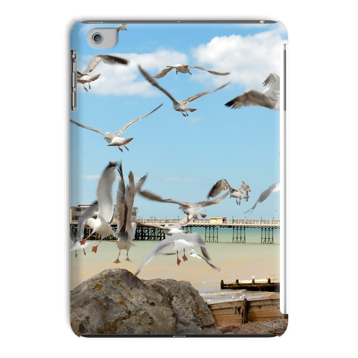 Seagulls At Feeding Time By David Sawyer Tablet Cases