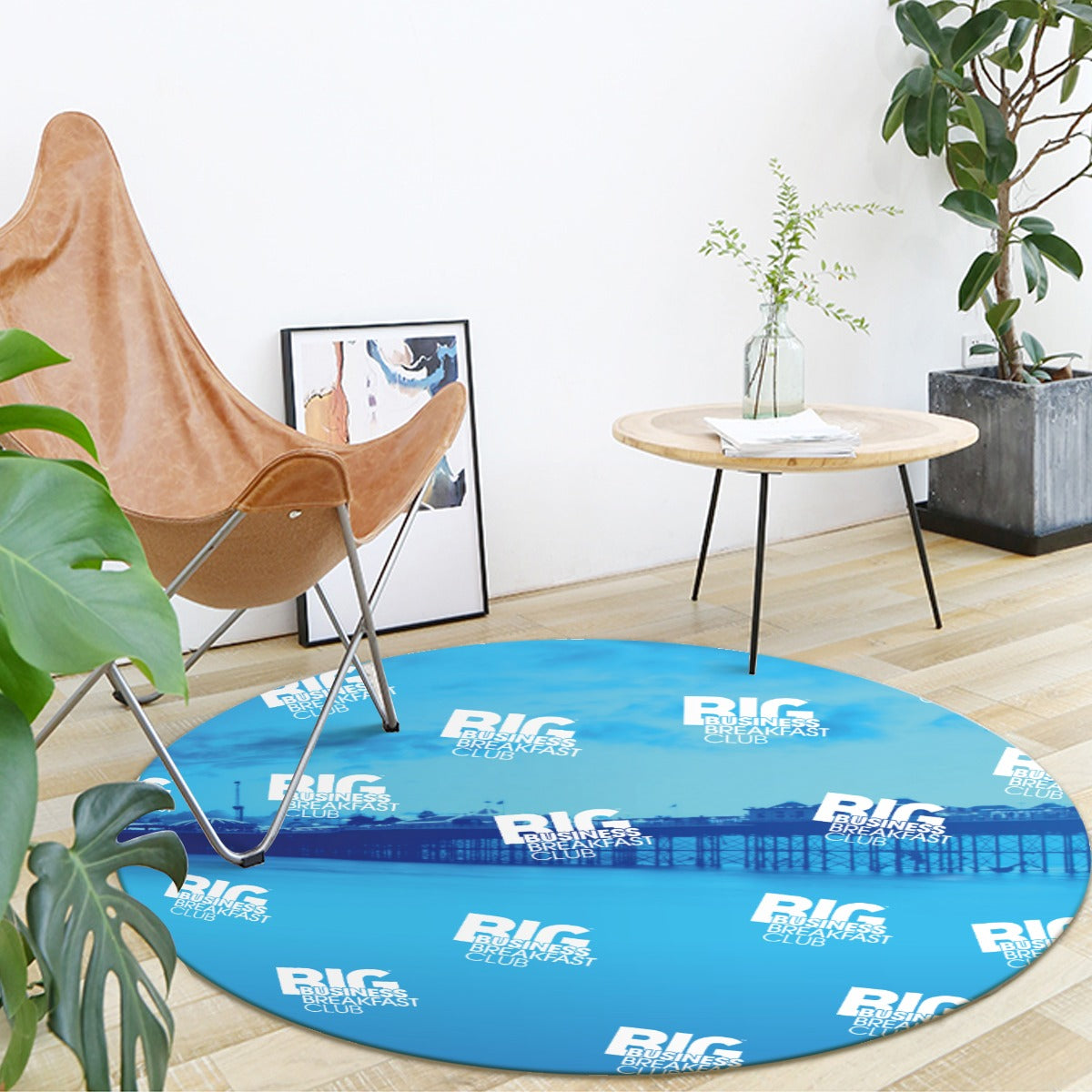Big Buisness Breakfast - Round floor Mat