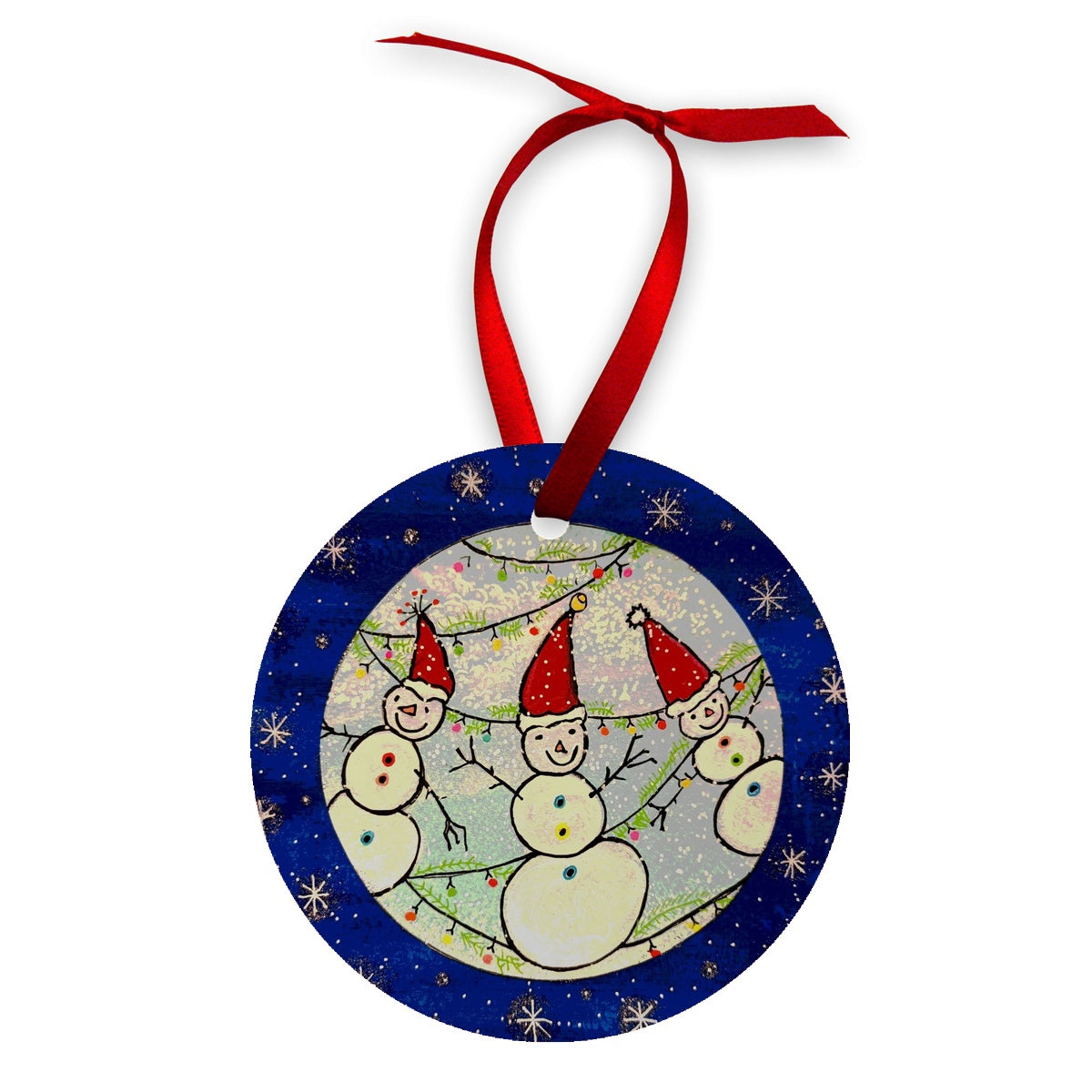 Snowmen Wood Ornament