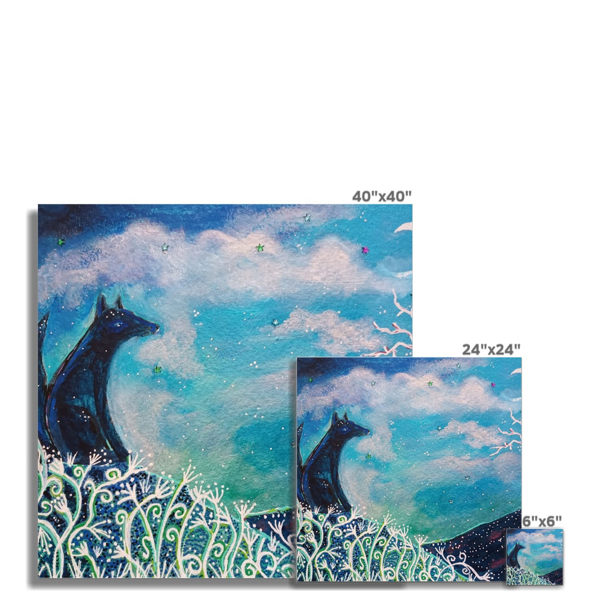 Foxy Moon Rolled Eco Canvas