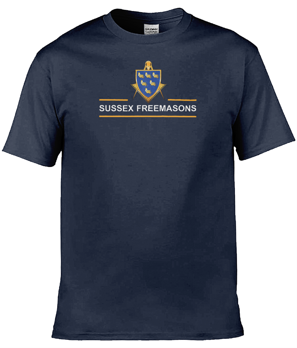 Sussex Freemasons - Navy Teeshirt - Large Logo