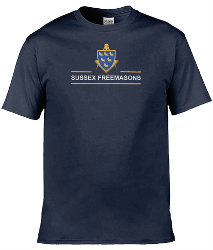 Sussex Freemasons - Navy Teeshirt - Large Logo
