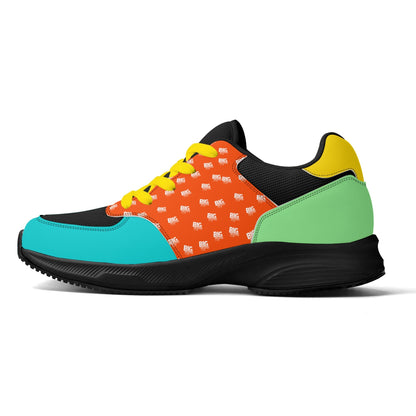 Adult Lightweight Brand Low Top Mesh and PU Platform Athletic Shoes WIth Personalized Logo /Name