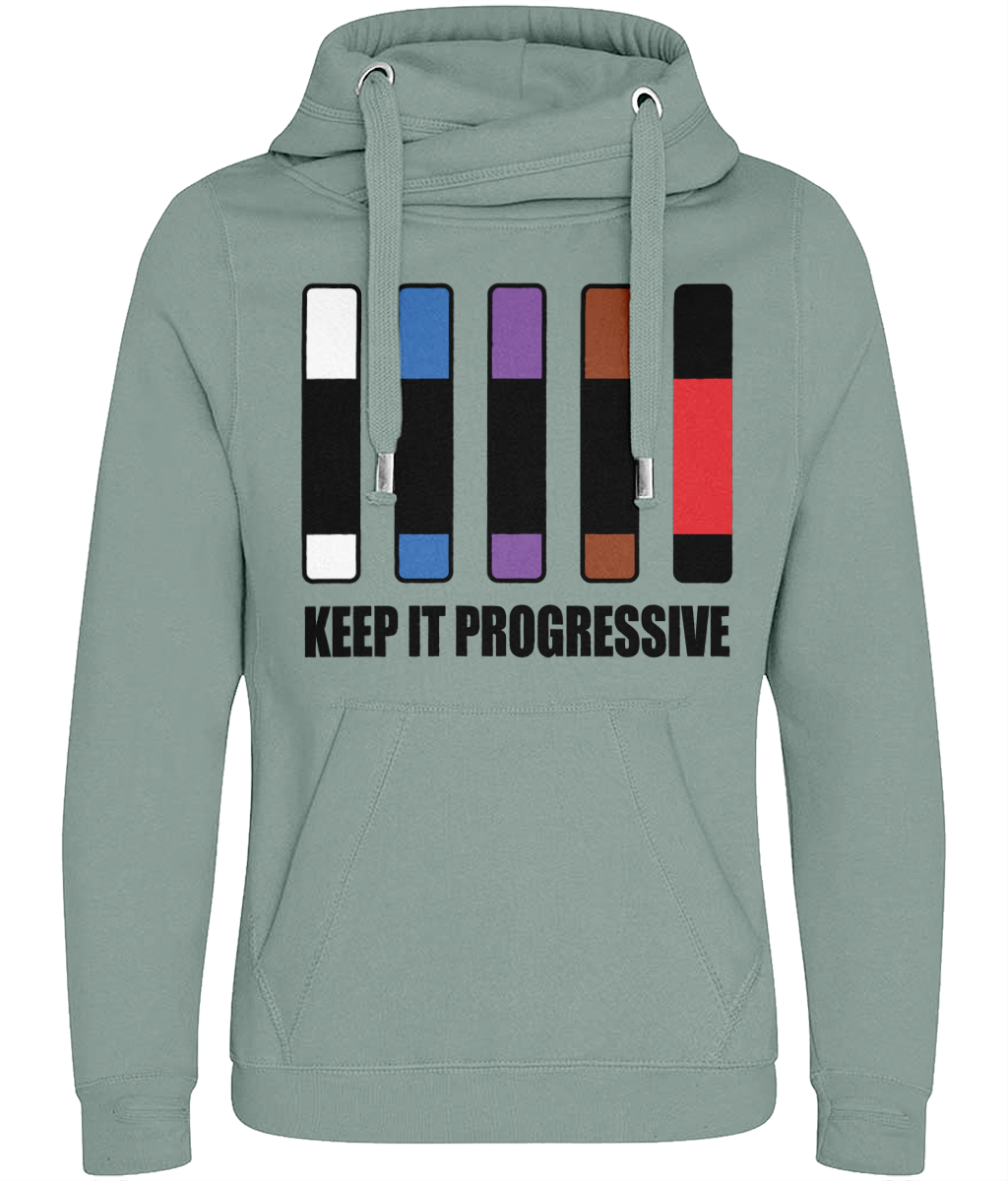 Keep It Progressive - Cross Neck Hoodie