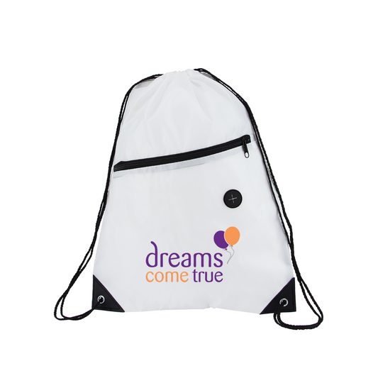 Dreams Come True - Drawstring Bag With Zip Pocket