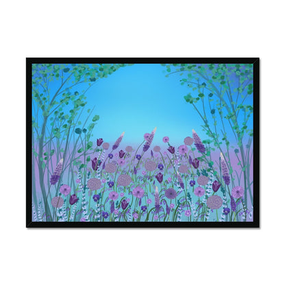 Purple Flowers (Christine) Framed Print