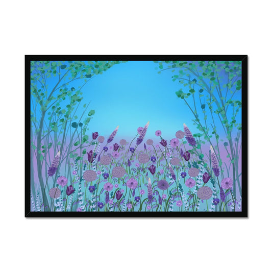 Purple Flowers (Christine) Framed Print