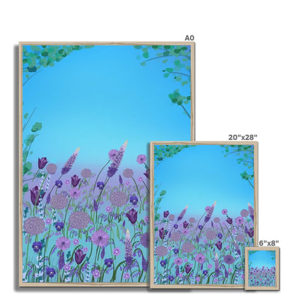 Purple Flowers (Christine) Framed Print