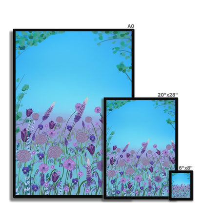 Purple Flowers (Christine) Framed Print