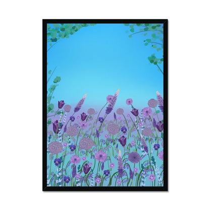 Purple Flowers (Christine) Framed Print