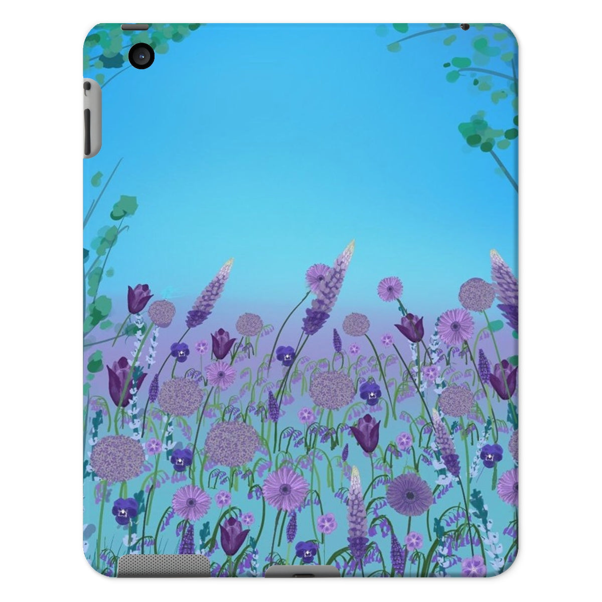 Purple Flowers (Christine) Tablet Cases