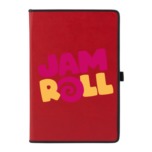 Jamroll - Leather Effect Coloured Notebook with Black Border