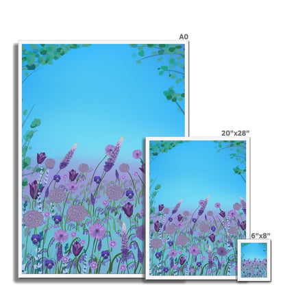 Purple Flowers (Christine) Framed Print