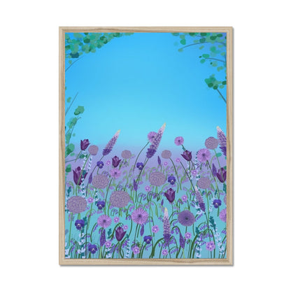 Purple Flowers (Christine) Framed Print