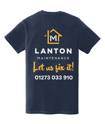 Lanton Navy Teeshirt - co branded with Lanton on reverse