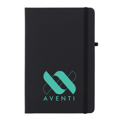 Aventi Black Soft Feel A5 Notebook
