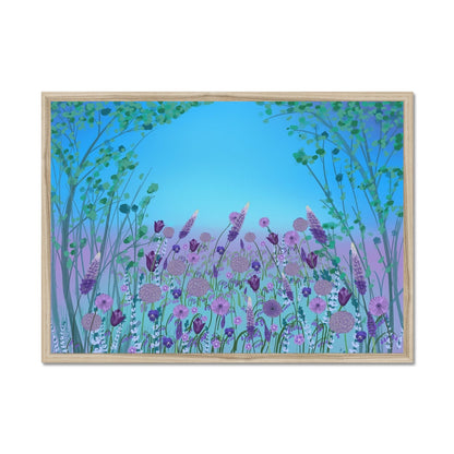 Purple Flowers (Christine) Framed Print