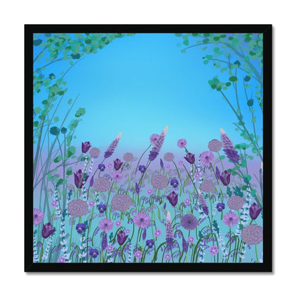 Purple Flowers (Christine) Framed Print