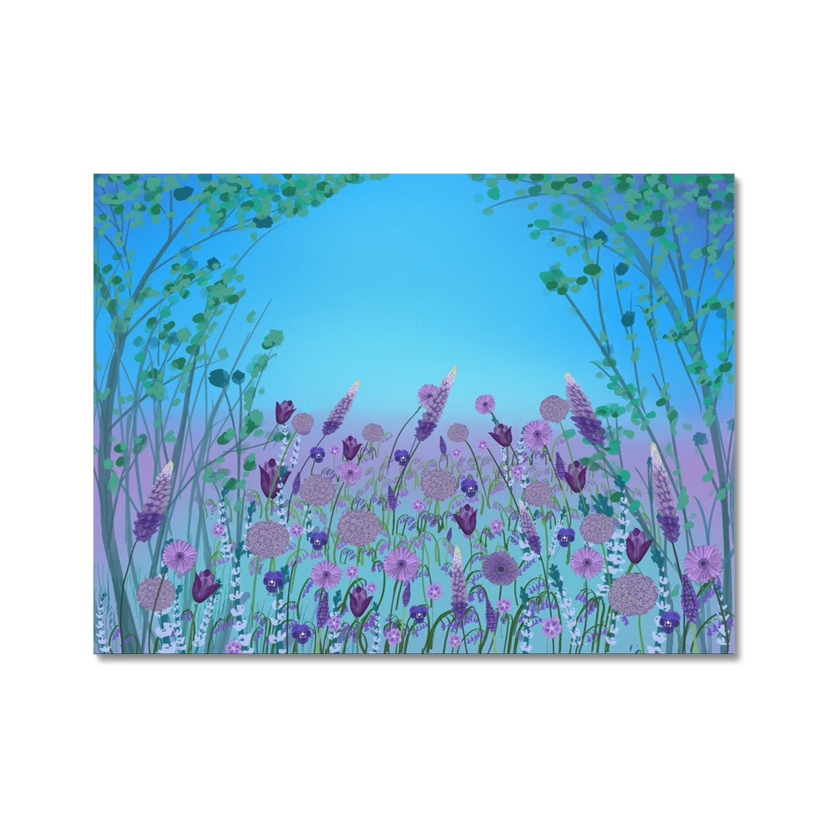Purple Flowers (Christine) Fine Art Print