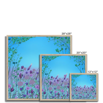Purple Flowers (Christine) Framed Print