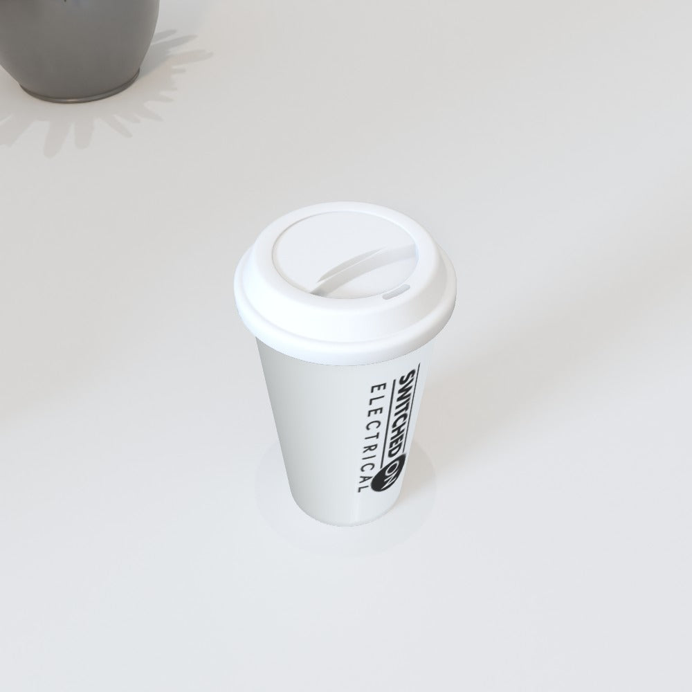 Switched On Electrical - Ceramic travel Mug