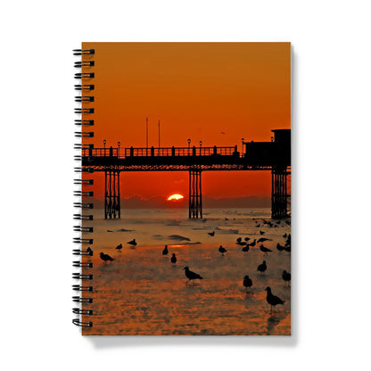 Worthing Sunset With Seagull Babies by David Sawyer Notebook