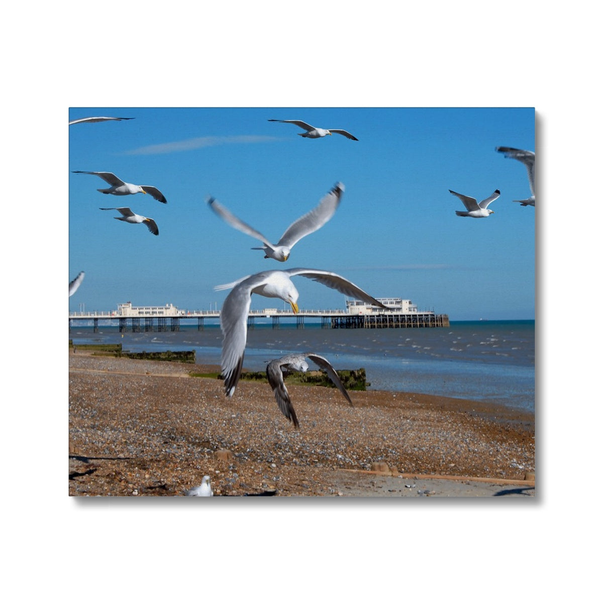 Worthing Pier From The West By David Sawyer Canvas