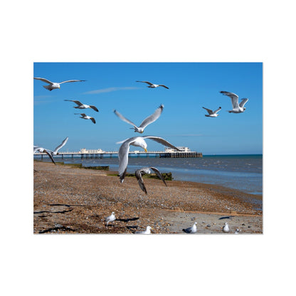 Worthing Pier From The West By David Sawyer Wall Art Poster