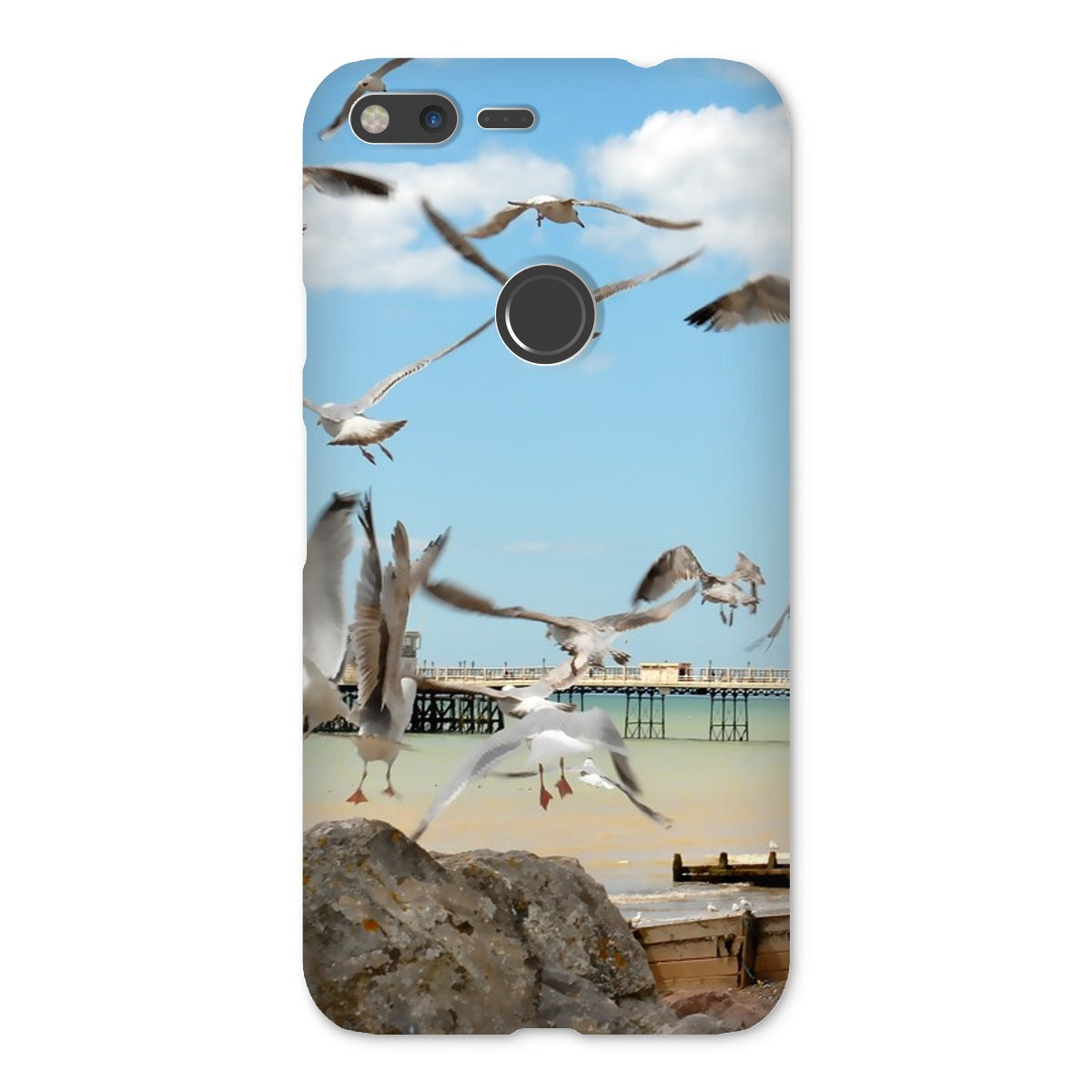 Seagulls At Feeding Time By David Sawyer Snap Phone Case