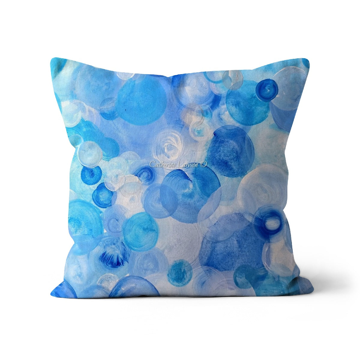 Blue Circles Cushion