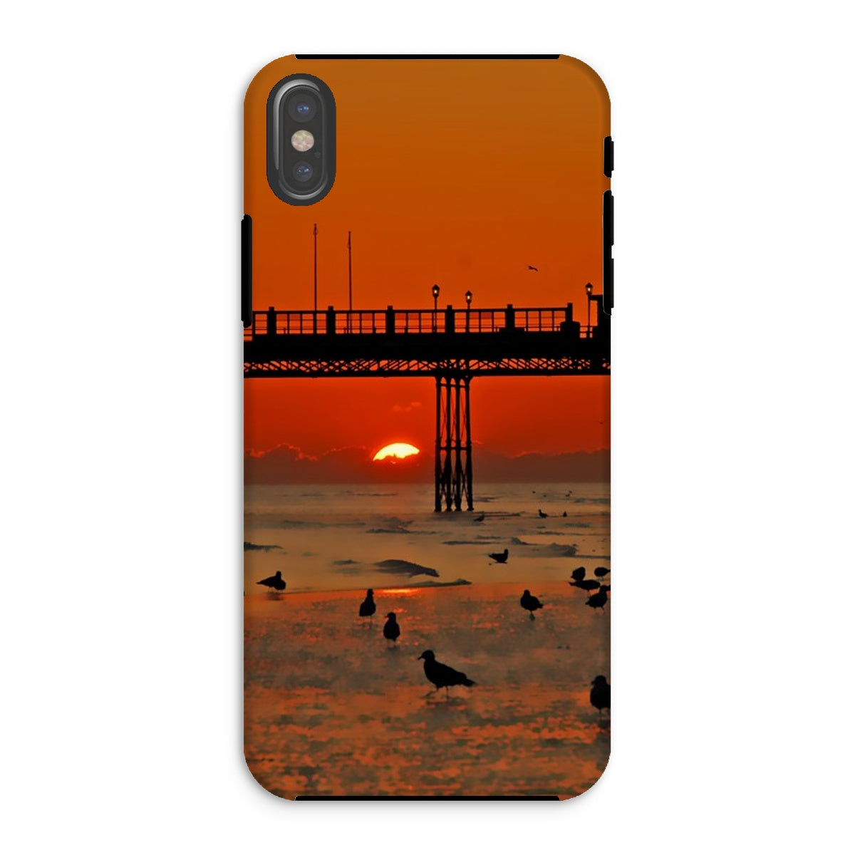 Worthing Sunset With Seagull Babies by David Sawyer Tough Phone Case