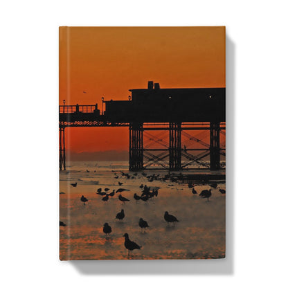 Worthing Sunset With Seagull Babies by David Sawyer Hardback Journal