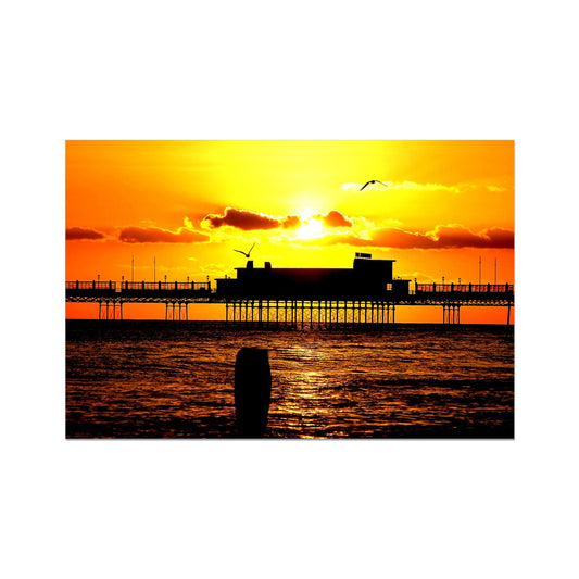 Worthing Pier Perfect Sunset by David Sawyer Photo Art Print