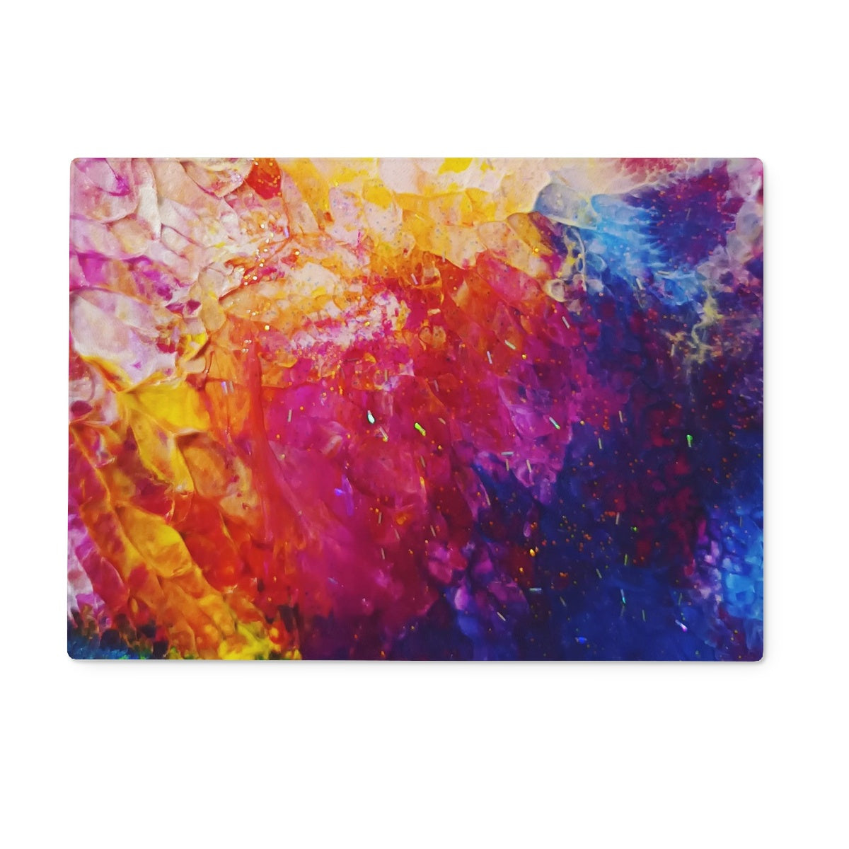 Colour Of Love Glass Chopping Board