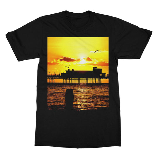 Worthing Pier Perfect Sunset by David Sawyer Softstyle T-Shirt