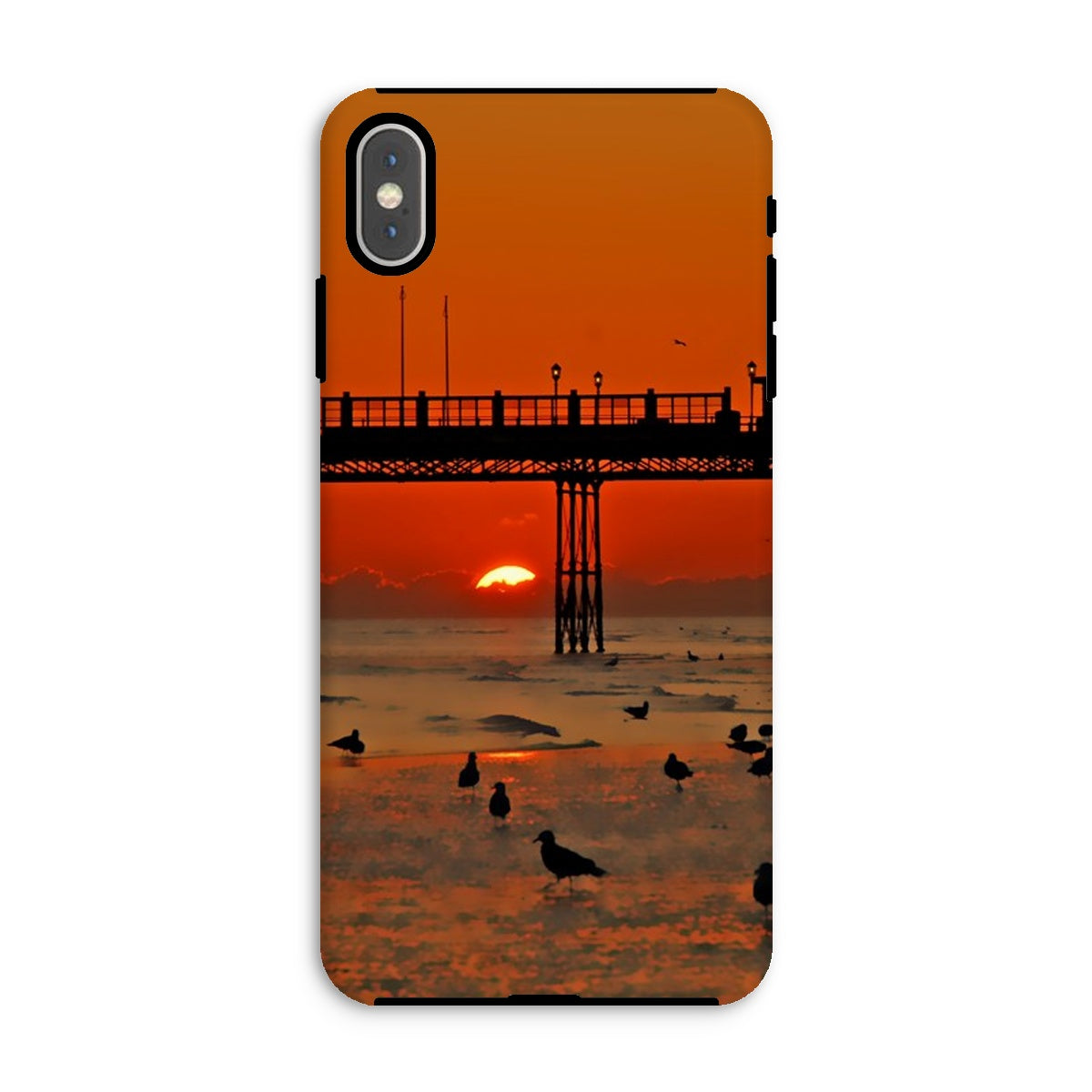 Worthing Sunset With Seagull Babies by David Sawyer Tough Phone Case